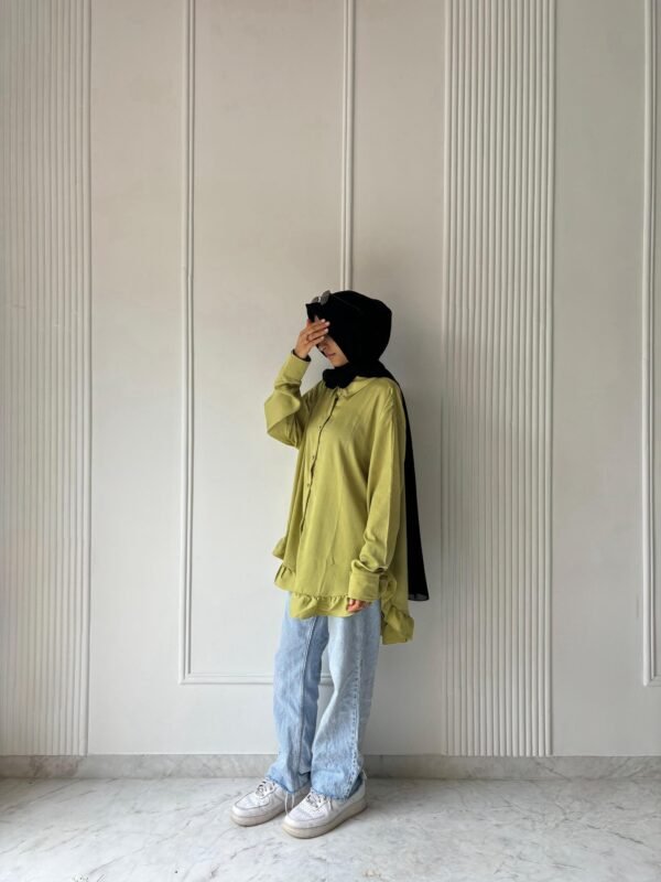 lavender satin ruffle shirts